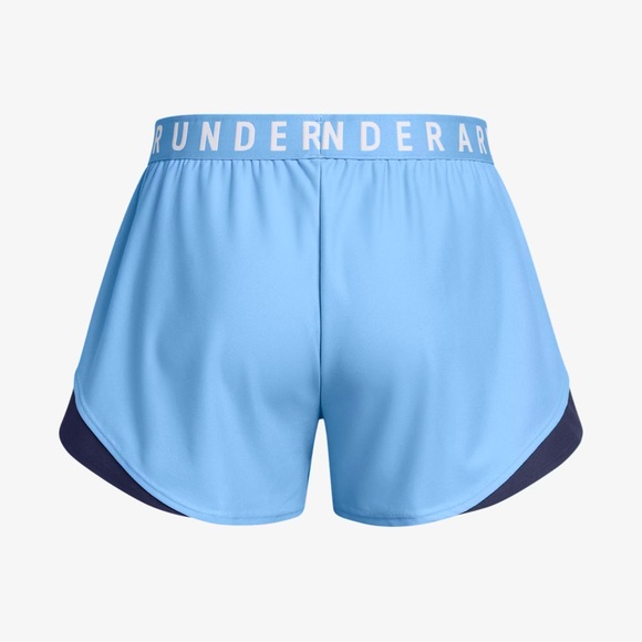 NEW Under Armour Women’s Play Up Shorts 3.0 Horizon Blue/Midnight Navy. Small. - Picture 2 of 8